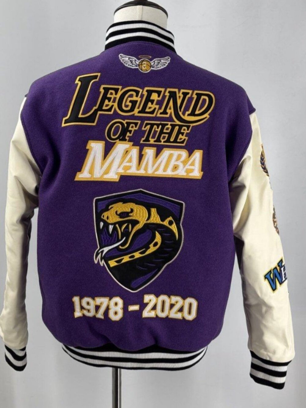 Headgear Classics Kobe Bryant Legend of the Mamba Varsity Jacket Purple Medium